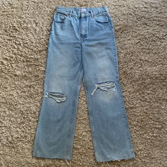 Zara Wide Leg Jeans - Picture 1 of 10
